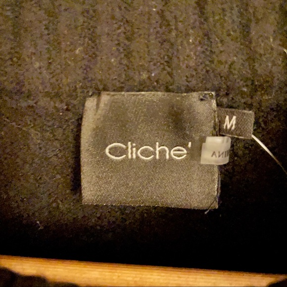 Saks Off 5th Black sweater w/faux fur sleeves - Picture 6 of 6